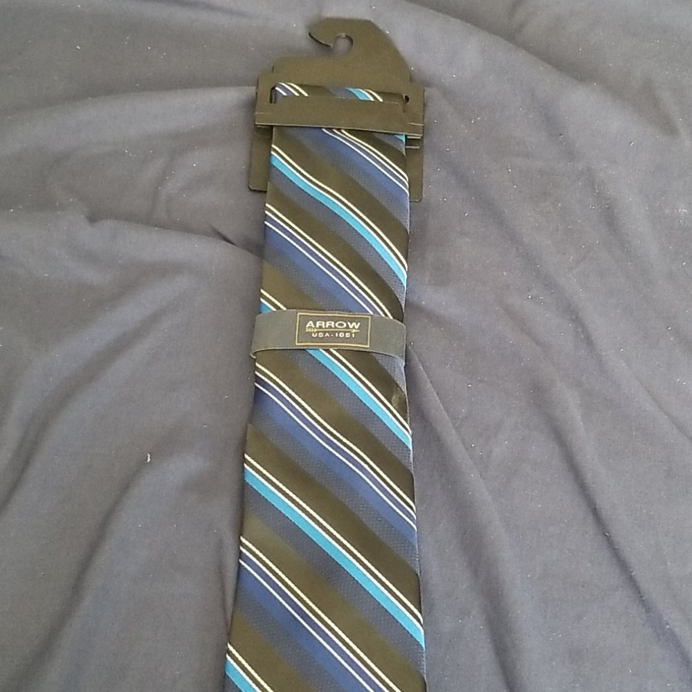 Black and blue tie